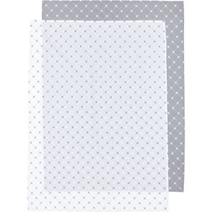 Meyco X Mrs.Keizer Louis wieglaken - 2-pack - grey - 75x100cm