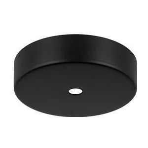 Bailey plafondkap metaal zwart + zwarte kabel grip