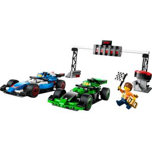 F1 grid met VCARB en Sauber racewagens