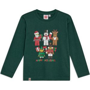 Kerstshirt met lange mouwen voor kinderen - donkergroen