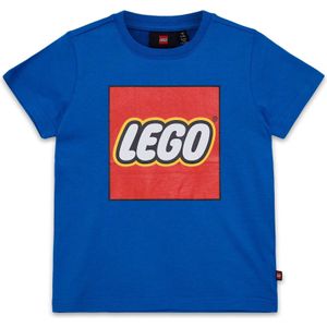 T-shirt met korte mouwen en logo voor kinderen - blauw