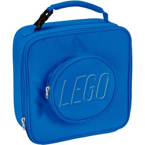 Lunchtas in de vorm van een LEGO steen - blauw