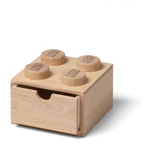 Lego Wooden Collection - Wood Storage Box Desk Drawer Brick 4