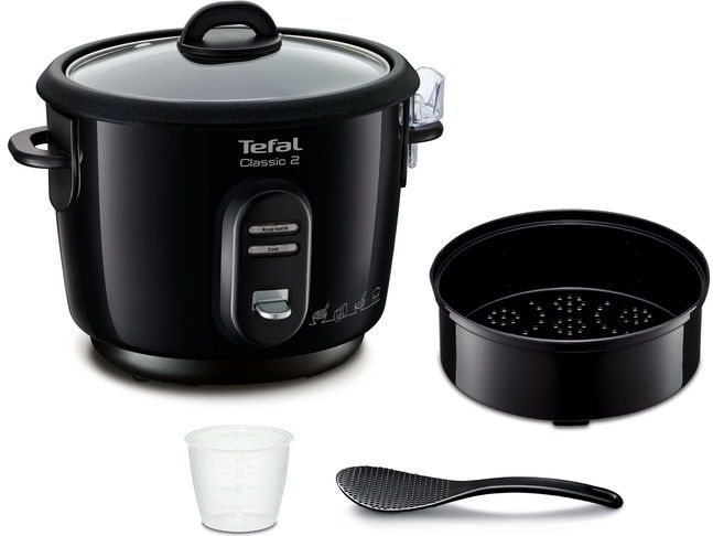 Tefal Classic Zwart RK1028 - Rijstkoker - Warmhoudfunctie - Anti-aanbaklaag - 1 liter - Zwart