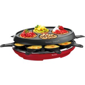Tefal RE310512 - Pannenkoeken party - Raclettetoestel - Rood - 8 personen