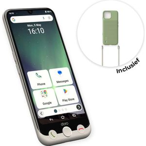 Doro Aurora A30 senioren smartphone met telefoonhoesje - Wit , Groen