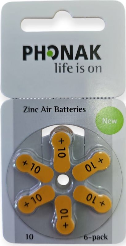 Phonak P10 hoortoestel batterijen