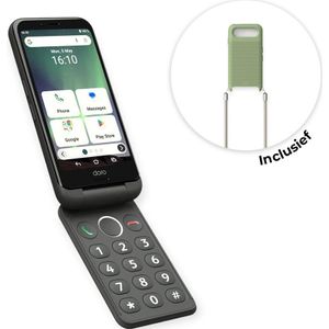 Doro Aurora A20 senioren smartphone met telefoonhoesje - Zwart , Groen