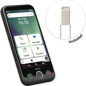 Doro Aurora A10 senioren smartphone met telefoonhoesje - Zwart , Wit