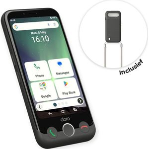 Doro Aurora A10 senioren smartphone met telefoonhoesje - Zwart , Grijs