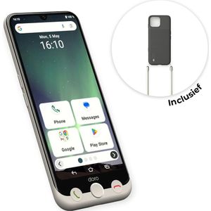 Doro Aurora A30 senioren smartphone met telefoonhoesje - Wit , Grijs