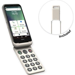 Doro Aurora A20 senioren smartphone met telefoonhoesje - Wit , Wit