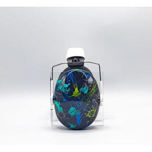 Horend Goed - Oorkappen - Zwart - Blauw-groene Print - Geluidsdemping 27 dB SNR