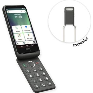 Doro Aurora A20 senioren smartphone met telefoonhoesje - Zwart , Grijs