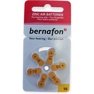 Bernafon - P10 - Hoortoestel Batterijen - Geel - Knoopcel