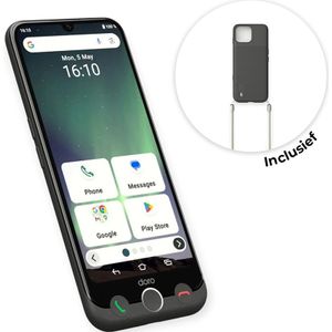Doro Aurora A30 senioren smartphone met telefoonhoesje - Zwart , Grijs