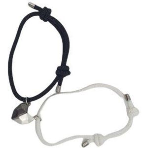 Vriendschapsarmbandjes 'Black or White' - Set van 2 Armbandjes