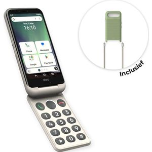 Doro Aurora A20 senioren smartphone met telefoonhoesje - Wit , Groen
