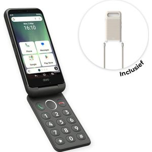 Doro Aurora A20 senioren smartphone met telefoonhoesje - Zwart , Wit
