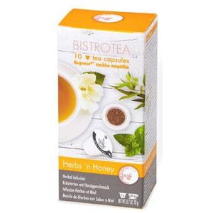 Bio-Teekapseln für Nespresso®-Maschinen Bistro Tea Herbs'n Honey, 10 Stk.