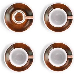 Set von 4 Espressotassen mit Untertassen Loveramics Egg Caramel, 80 ml 4 Stk.