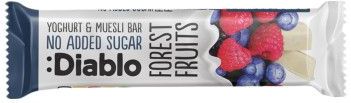 Yoghurt-coated muesli bar with no added sugar Diablo Sugar Free Forest Fruit, 30 g