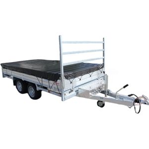 Xstrong aanhanger afdekzeilen 445 x 240 cm Zwart