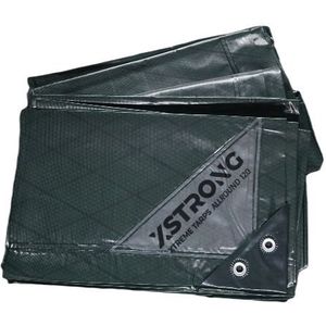 Xstrong Afdekzeil Allround - 4 x 6 m - 120g/m2 - Groen - 100% Waterbestendig en Scheurbestendig - voor daken, zwembaden, tuinmeubelen, voertuigen, fietsen, aanhangwagen