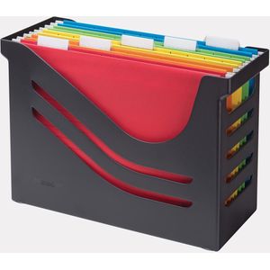 Re-solution hangmappenbox met 5 hangmappen, zwart