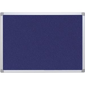 Q-CONNECT textielbord met aluminium frame 90 x 60 cm blauw