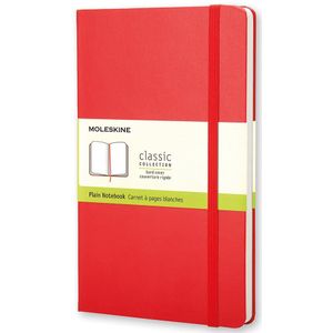 Moleskine notitieboek, ft 9 x 14 cm, effen, harde cover, 192 blad, rood