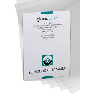 Schoellershammer Glama transparant papier, A3, 110 g/m², blok van 50 vel