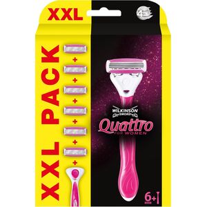 Wilkinson Quattro for Women scheermes, inclusief 6 scheerkoppen