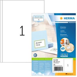 Etiket HERMA 4458 200x297mm A4 premium wit 100stuks