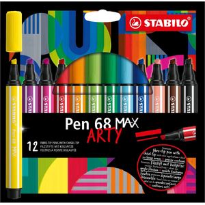 STABILO pen 68 viltstift MAX ARTY, etui van 12 stuks, assorti