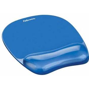 Fellowes Crystals Gel muismat met polssteun, blauw