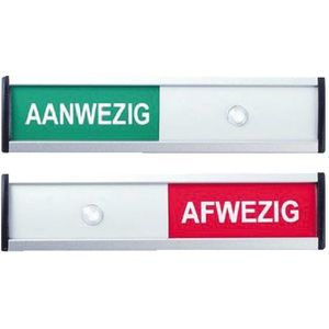 Infobord aanwezig/afwezig 125x30mm