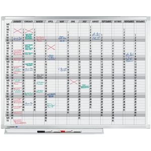 Planbord Legamaster professional jaarplanner hor 90x120cm