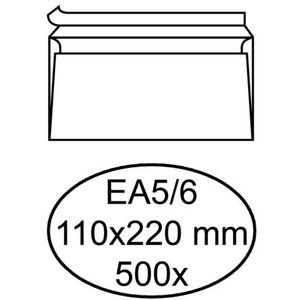Envelop Hermes bank EA5/6 110x220mm zelfklevend wit 500 stuks