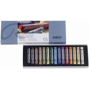 Rembrandt softpastels, doos met 15 pastels