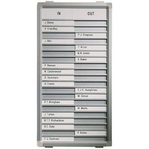 Aan-afwezigheidsbord Legamaster 54x26cm 20 namen