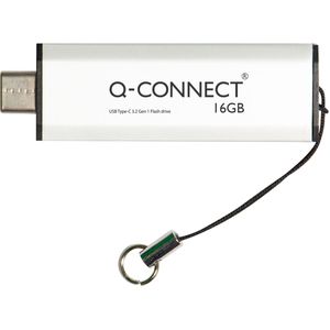 Q-CONNECT - USB-C Stick - Zilver - 16 GB - 3.2 Gen1
