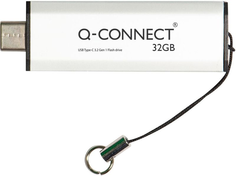 Q-CONNECT - USB-C Stick - Zilver - 32 GB - 3.2 Gen1