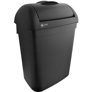 Afvalbak blacksatino hygienebox 8l zwart 332170s-s1 stuk