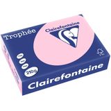 Clairefontaine Trophée Pastel, gekleurd papier, A4, 210 g, 250 vel, roze