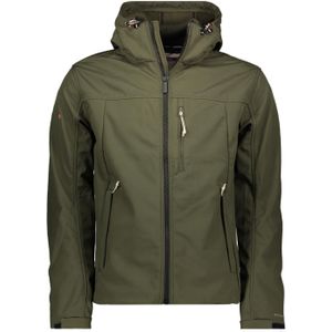 Superdry HOODED SOFT SHELL TREKKER JKT M5011838A ARMY KHAKI Groen