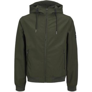 Jack & Jones JJEBASIC SOFTSHELL HOOD NOOS 12236300 ROSIN Groen