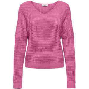 Jacqueline de Yong JDYELLEN L/S V-NECK PULLOVER KNT 15308897 Ibis Rose Roze