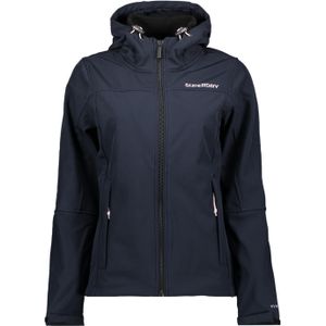 Superdry HOODED SOFTSHELL JACKET W5011713A ECLIPSE NAVY Blauw