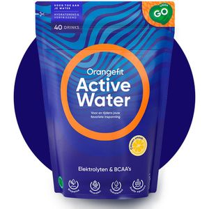 Orangefit Active Water | Sportdrank Met Elektrolyen&BCAA's | 300 Gram | Met Frisse Citroen Smaak